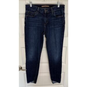 Joe's Jeans Women's 28 Dark Wash High Rise Skinny Jeans Raw Hem
